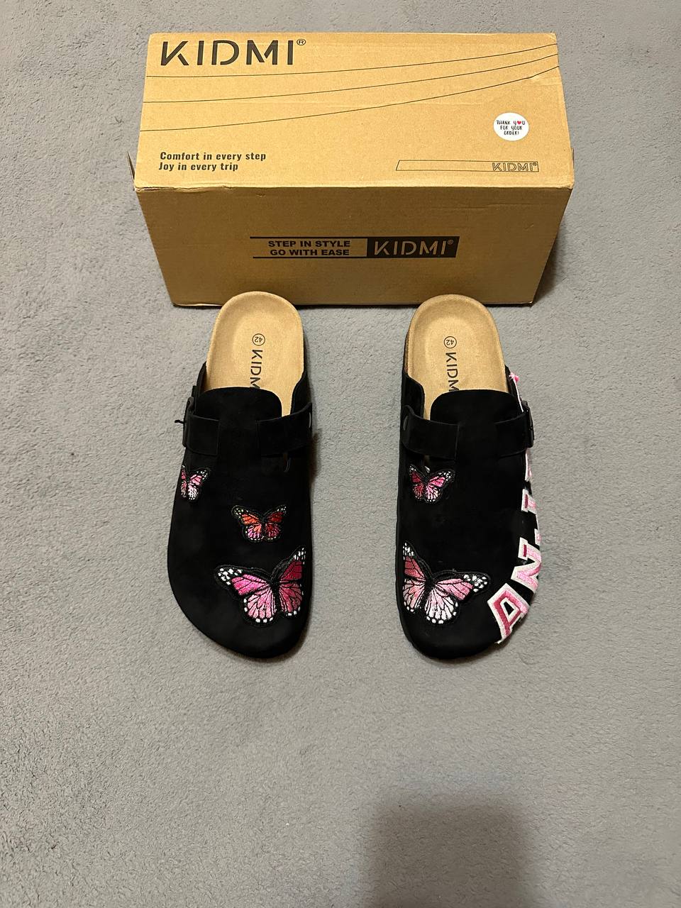 Custom Butterfly Patch Clogs – Personalized Name Design