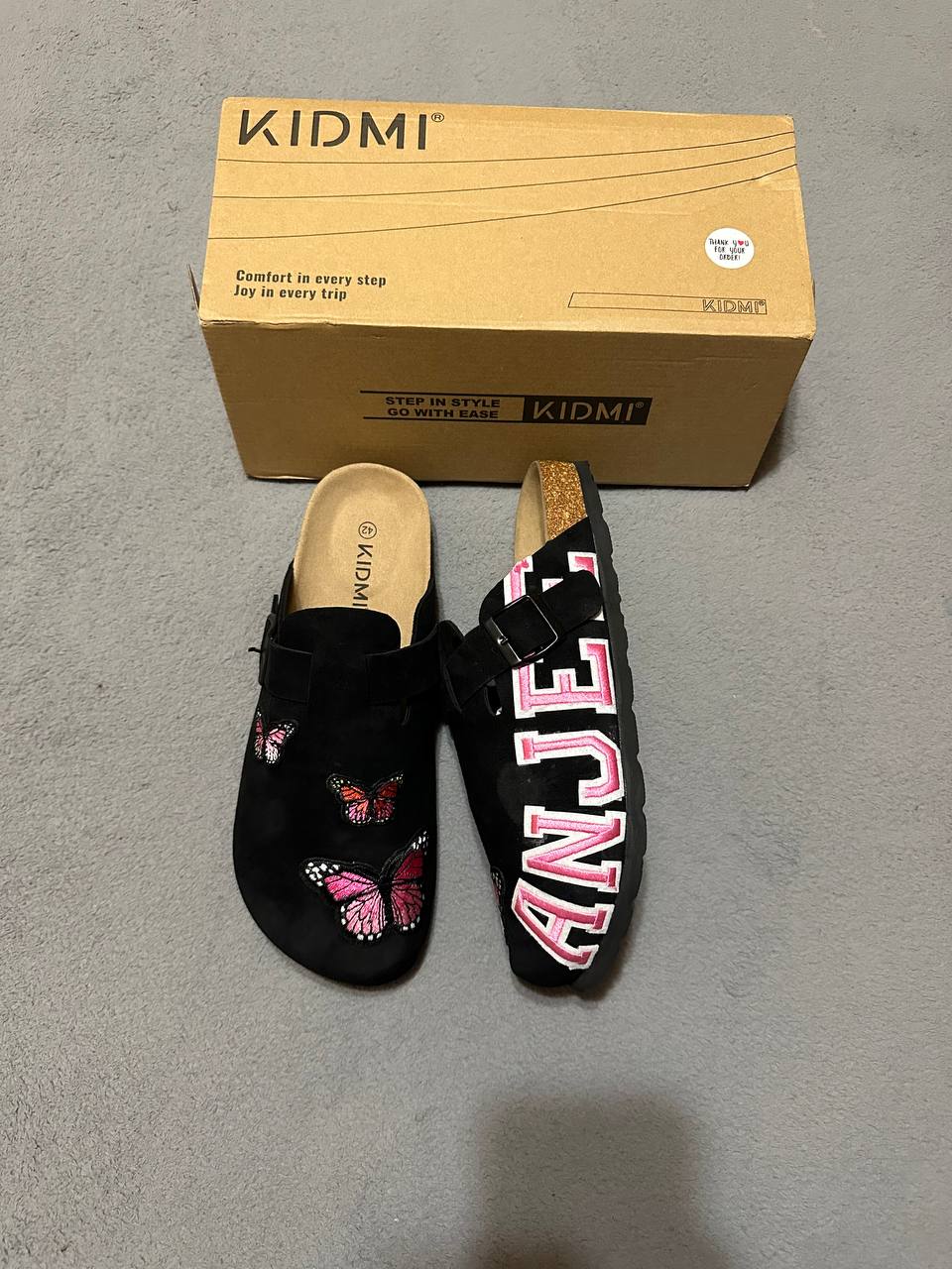 Custom Butterfly Patch Clogs – Personalized Name Design