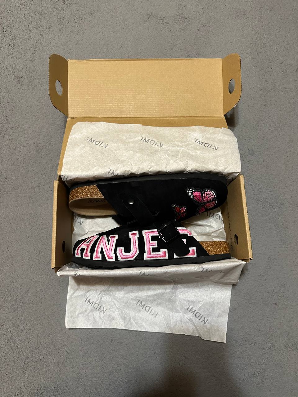 Custom Butterfly Patch Clogs – Personalized Name Design