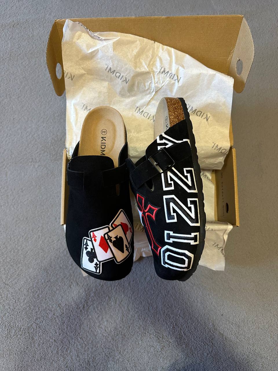 Custom Street Patch Clogs – Cross & Card Design