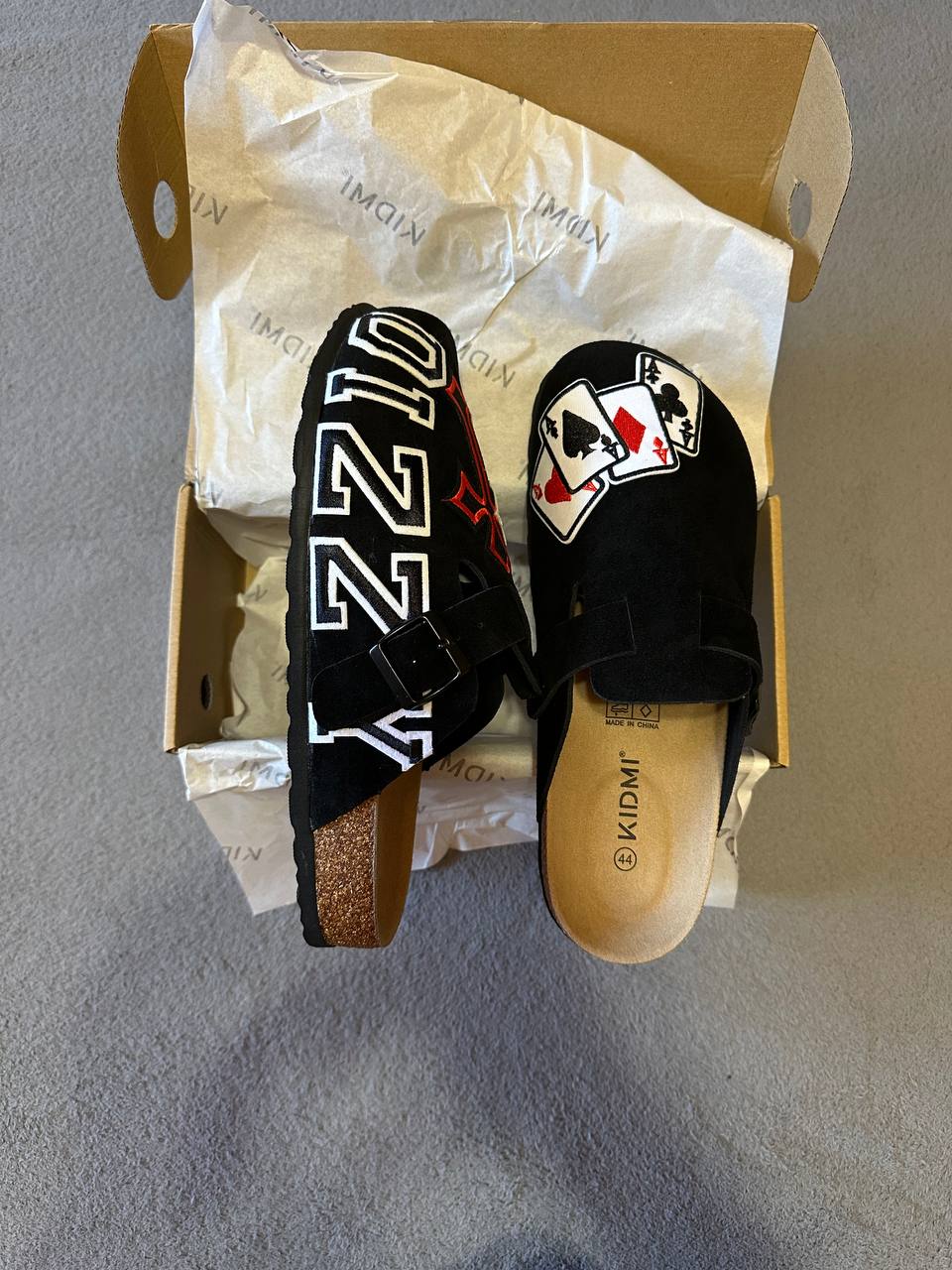 Custom Street Patch Clogs – Cross & Card Design