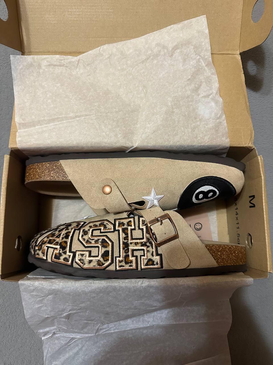 Custom Luxury Patch Clogs – 8 Ball & Leopard Cross Design