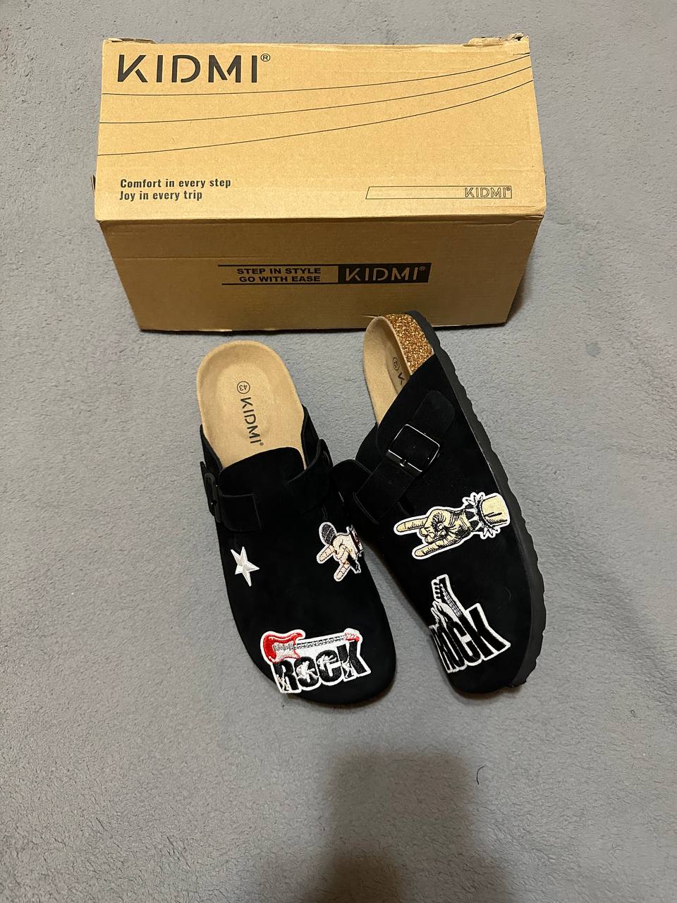 Custom “ROCK” Patch Clogs – Streetwear Graphic Design