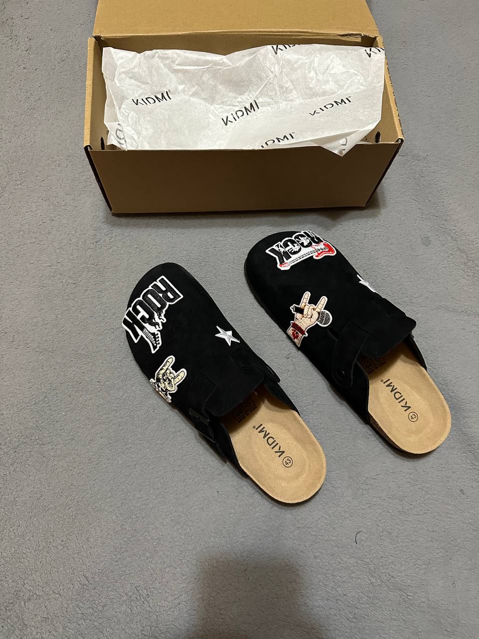 Custom “ROCK” Patch Clogs – Streetwear Graphic Design