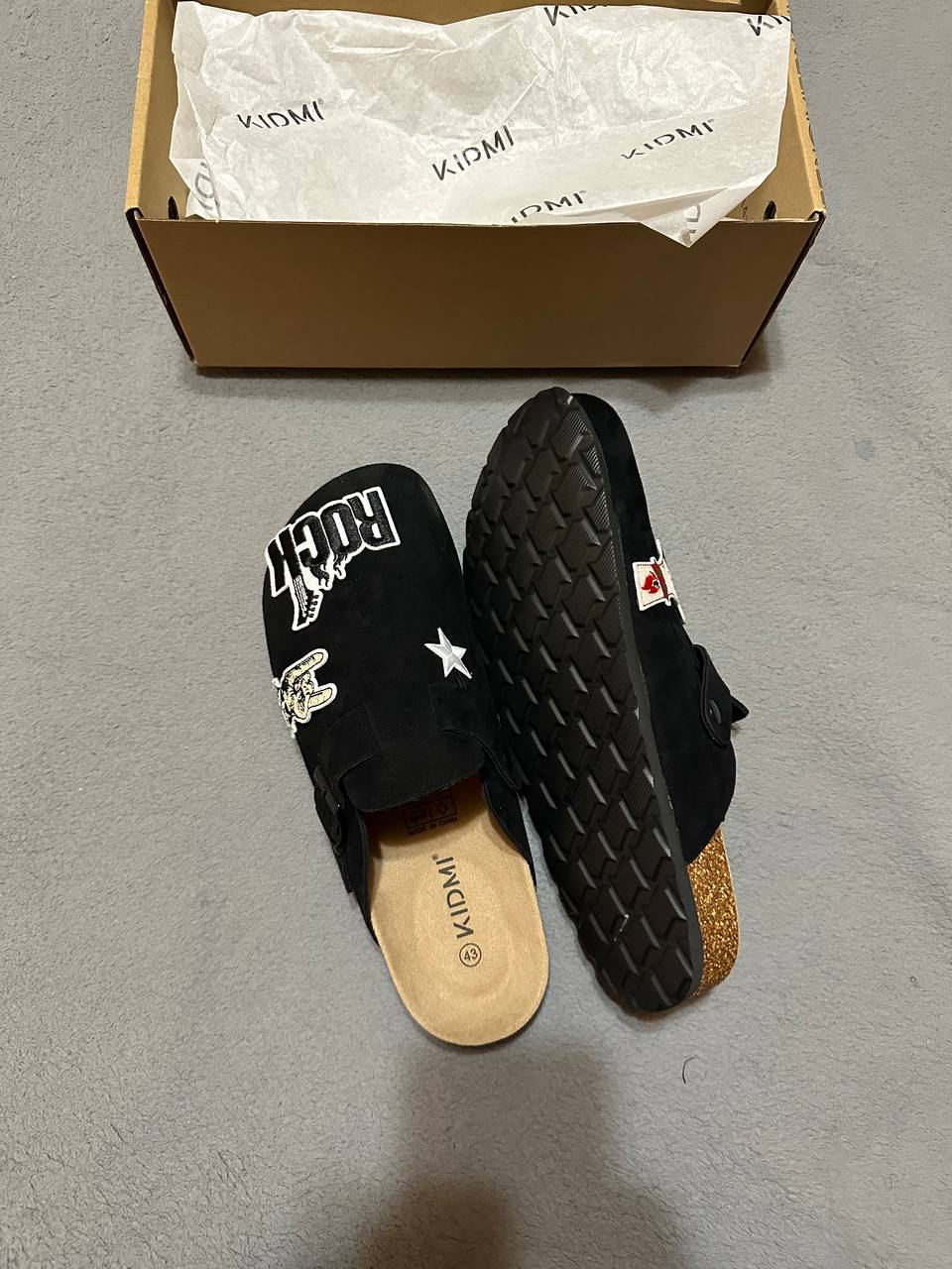 Custom “ROCK” Patch Clogs – Streetwear Graphic Design