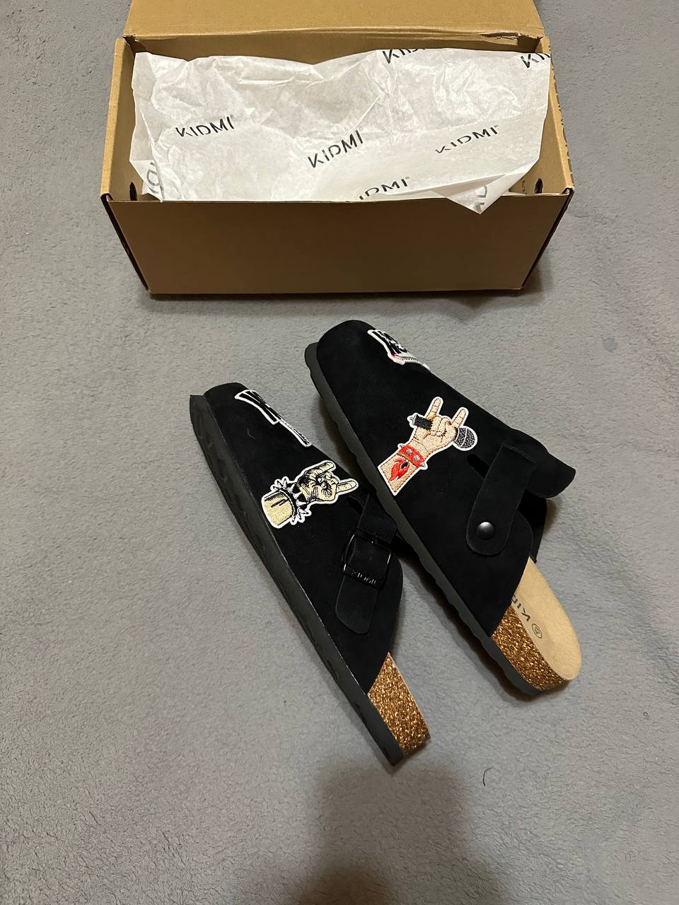 Custom “ROCK” Patch Clogs – Streetwear Graphic Design