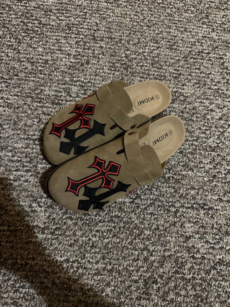 Custom Cross Patch Clogs – Black & Red