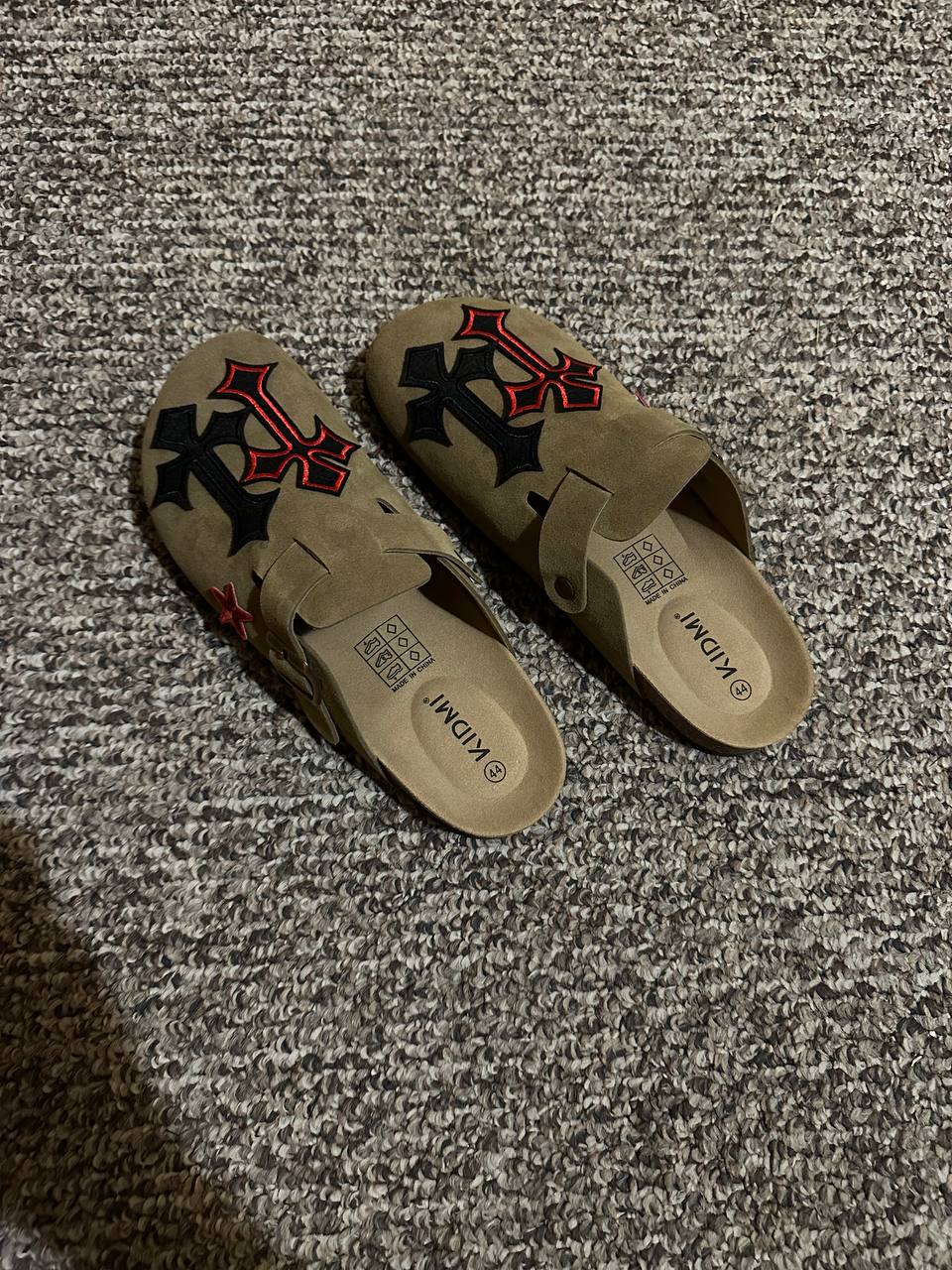 Custom Cross Patch Clogs – Black & Red