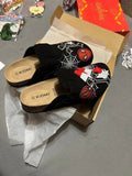 Custom Spider-Man Cross Patch Clogs – Black, Red & White Design