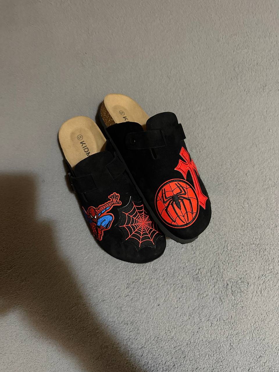 Custom Spider-Man Patch Clogs – Red & Black Street Design