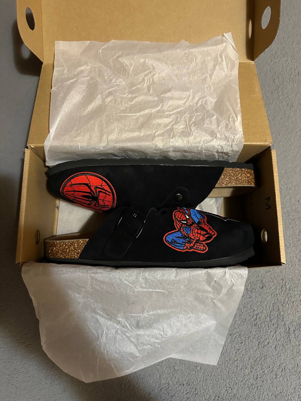 Custom Spider-Man Patch Clogs – Red & Black Street Design