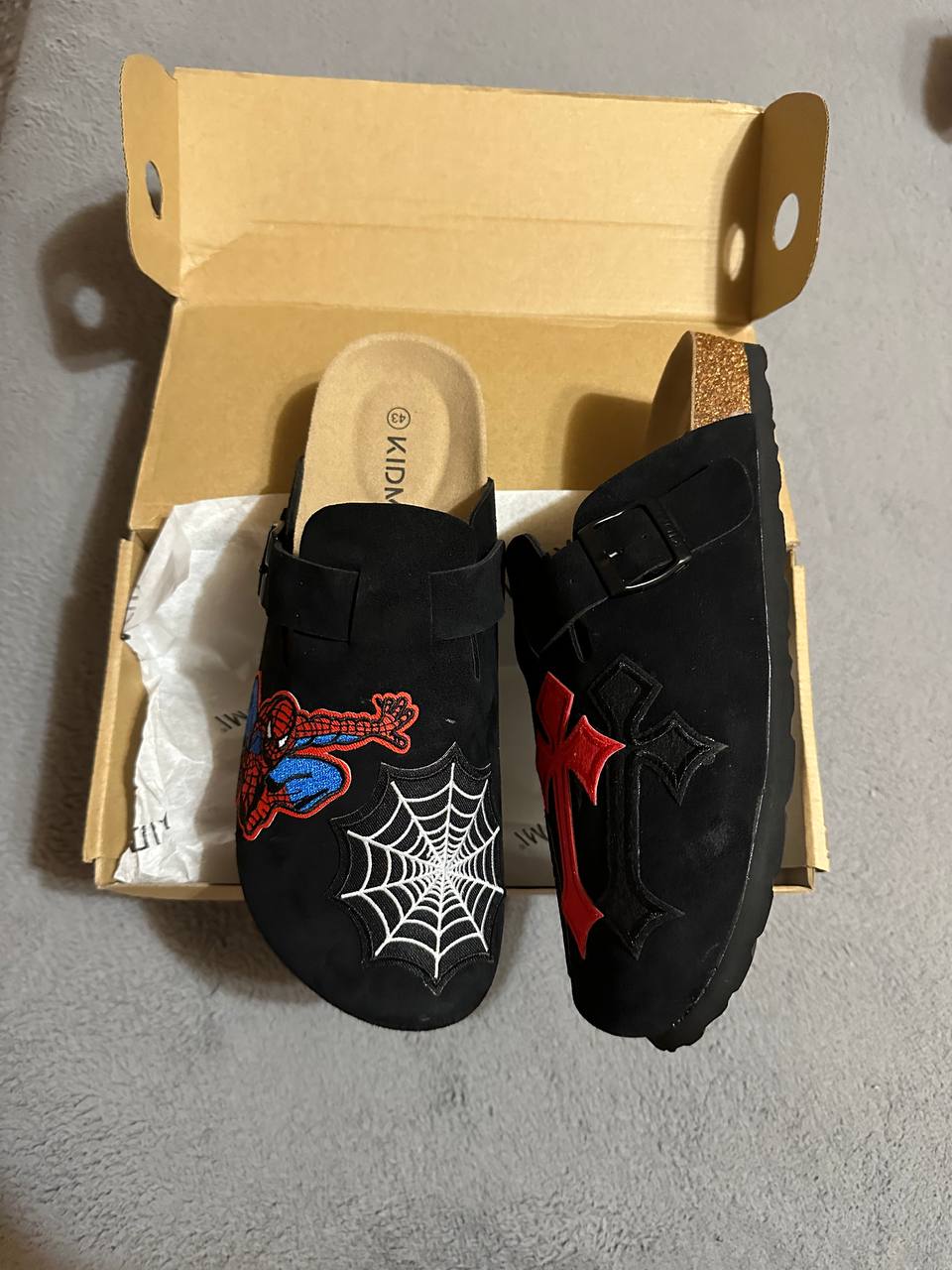 Custom Spider-Man Web Patch Clogs