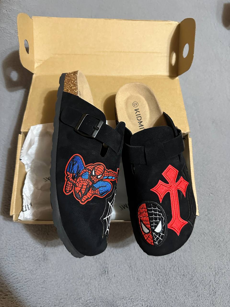 Custom Spider-Man Web Patch Clogs
