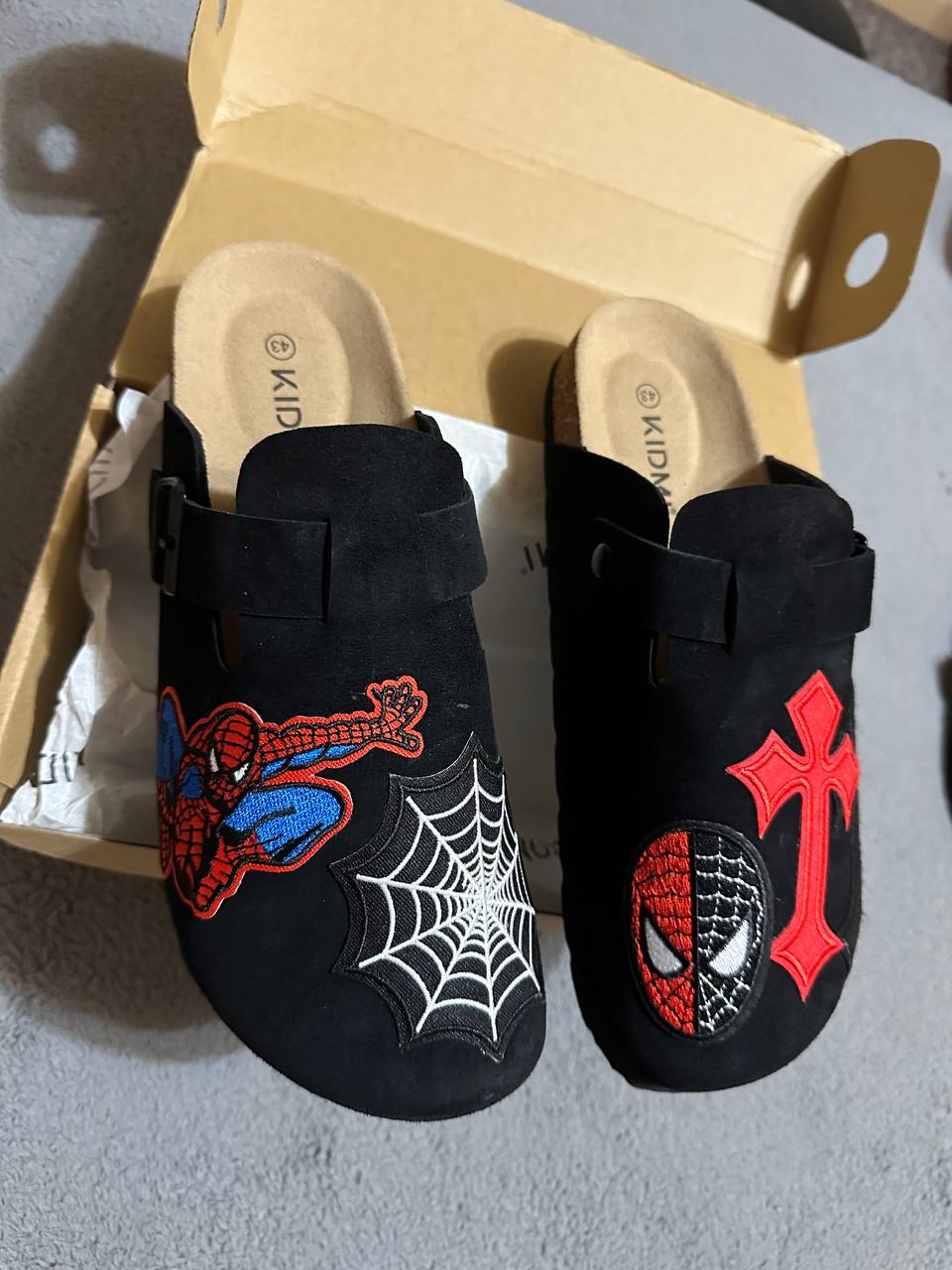 Custom Spider-Man Web Patch Clogs
