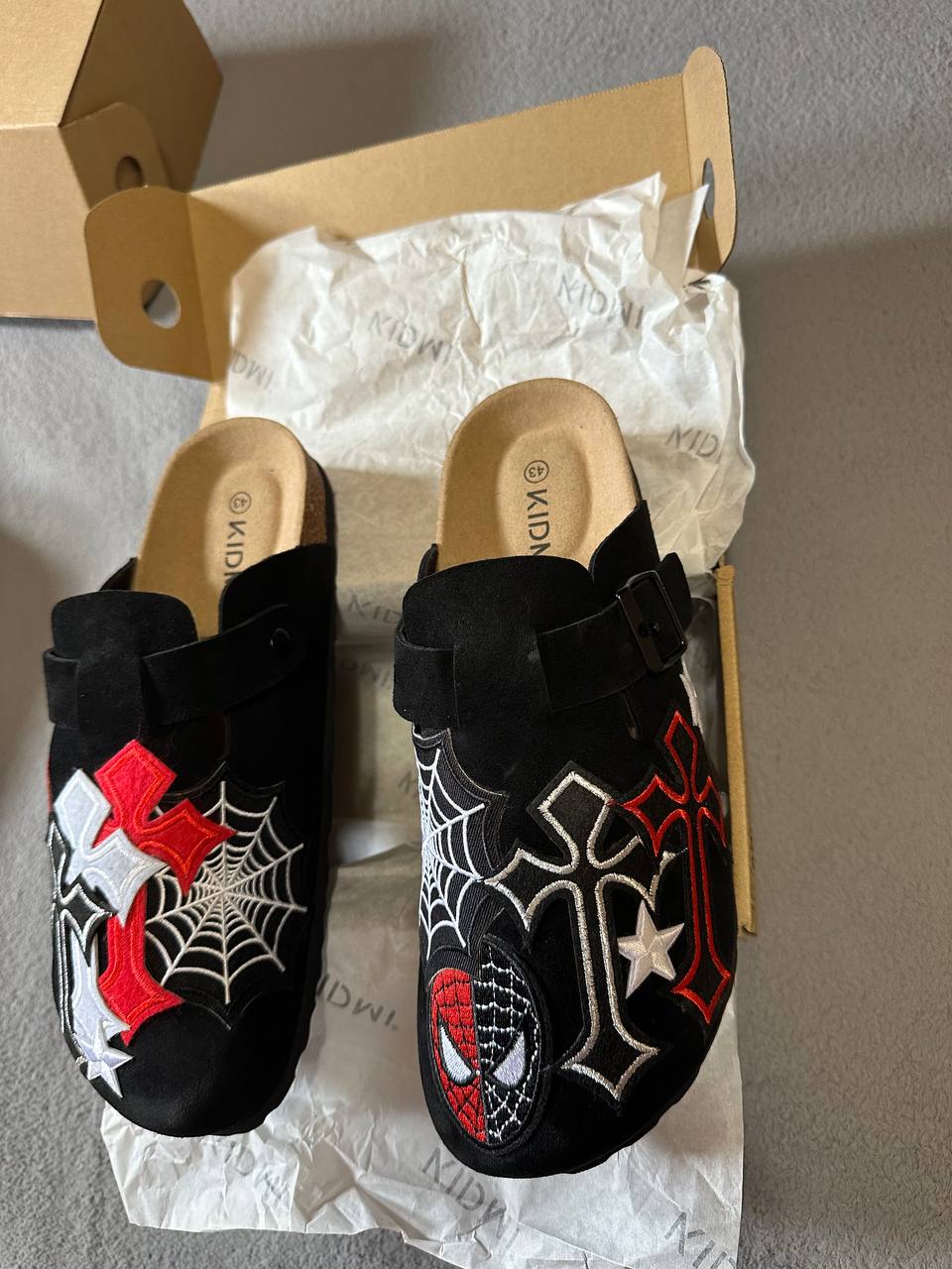 Custom Spider-Man Patch Clogs – Web & Cross Mix