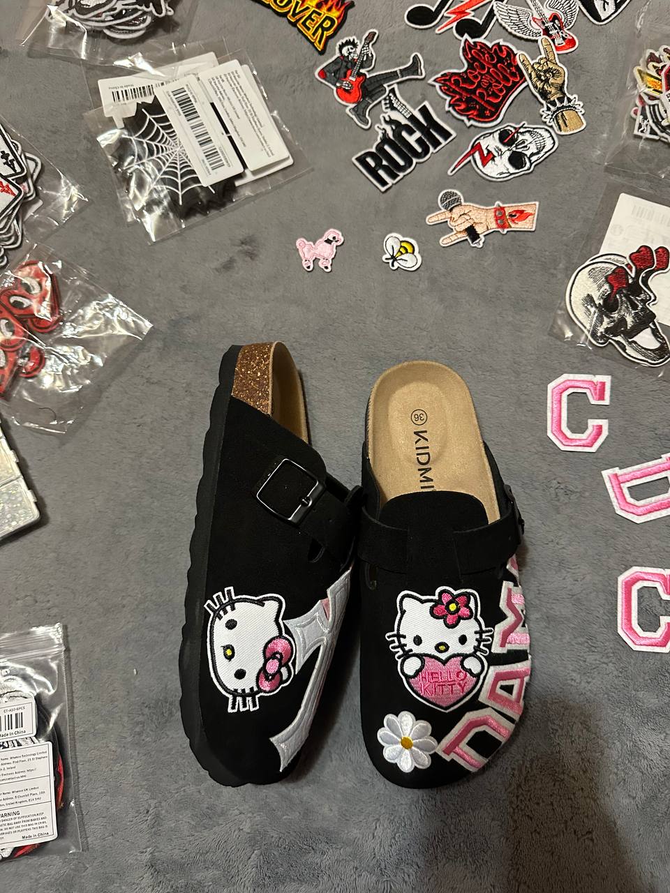 Custom Hello Kitty Pink Cross Clogs