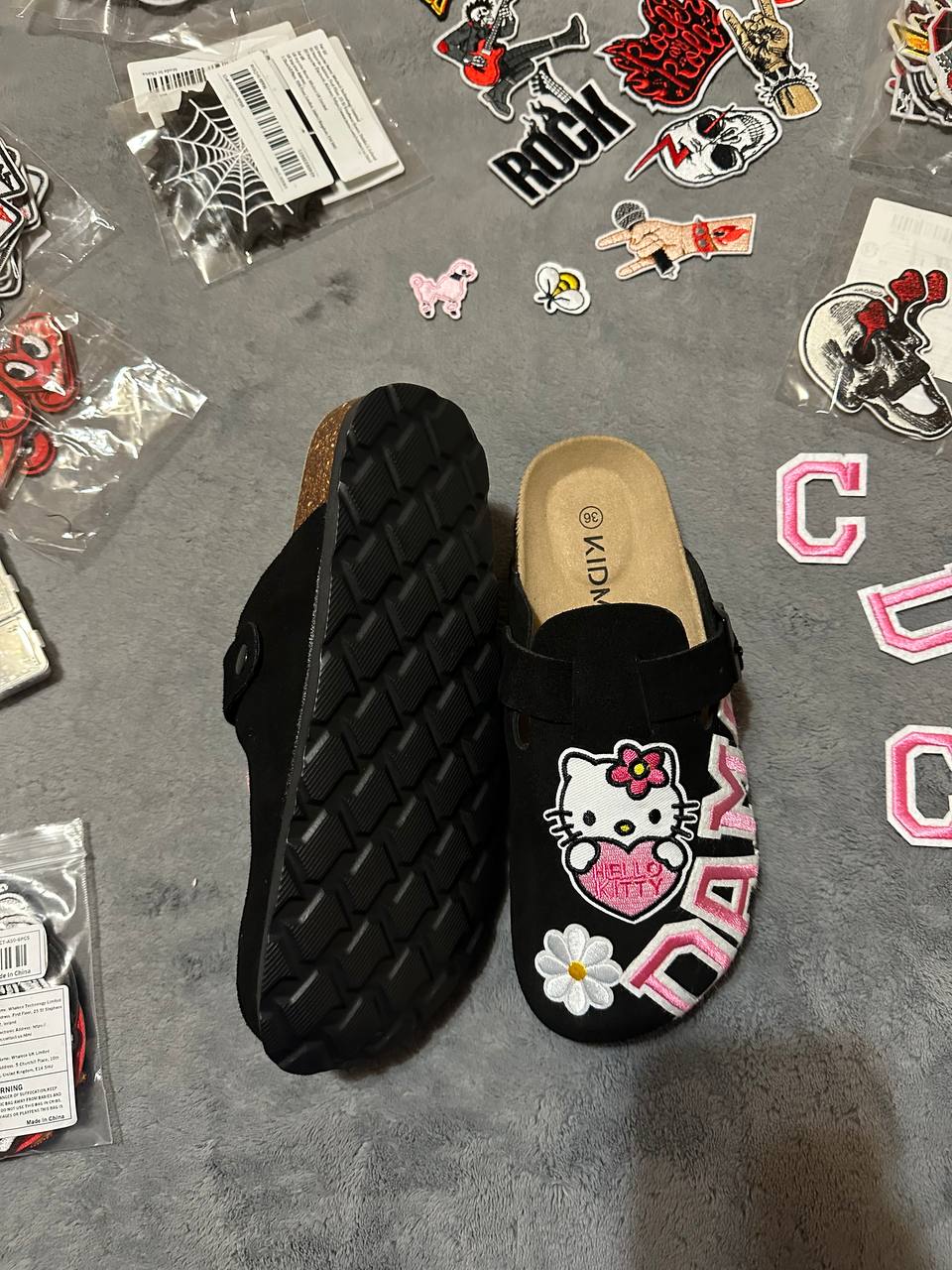 Custom Hello Kitty Pink Cross Clogs