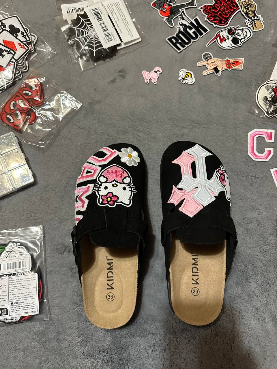 Custom Hello Kitty Pink Cross Clogs