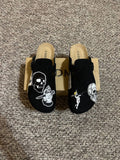 Custom Skull Graphic Clogs – Black Handmade Design