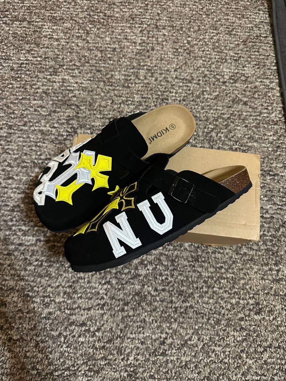 Custom Yellow Cross Clogs