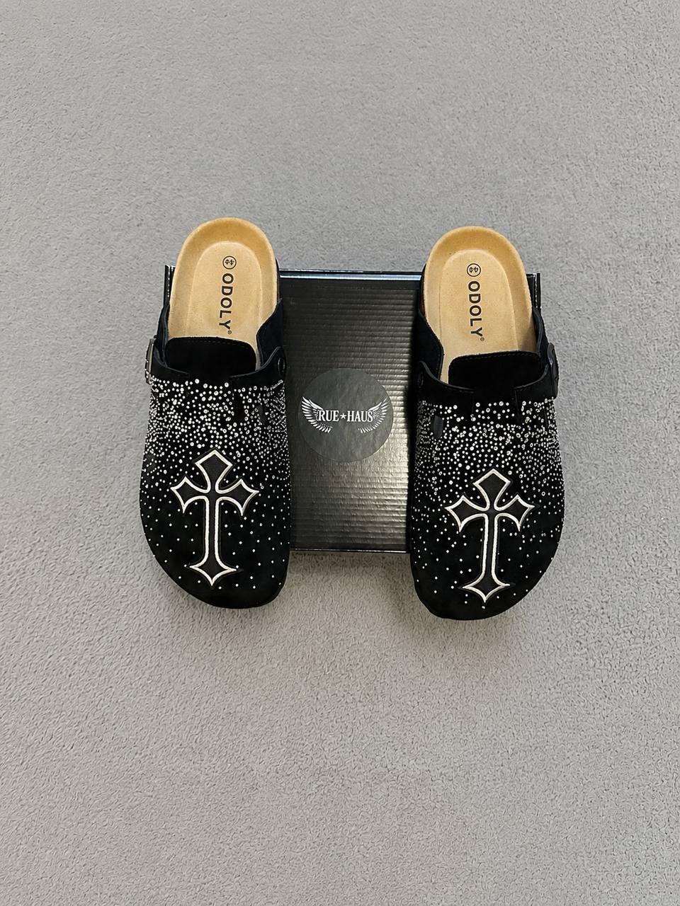 Custom Rhinestone Cross Clogs