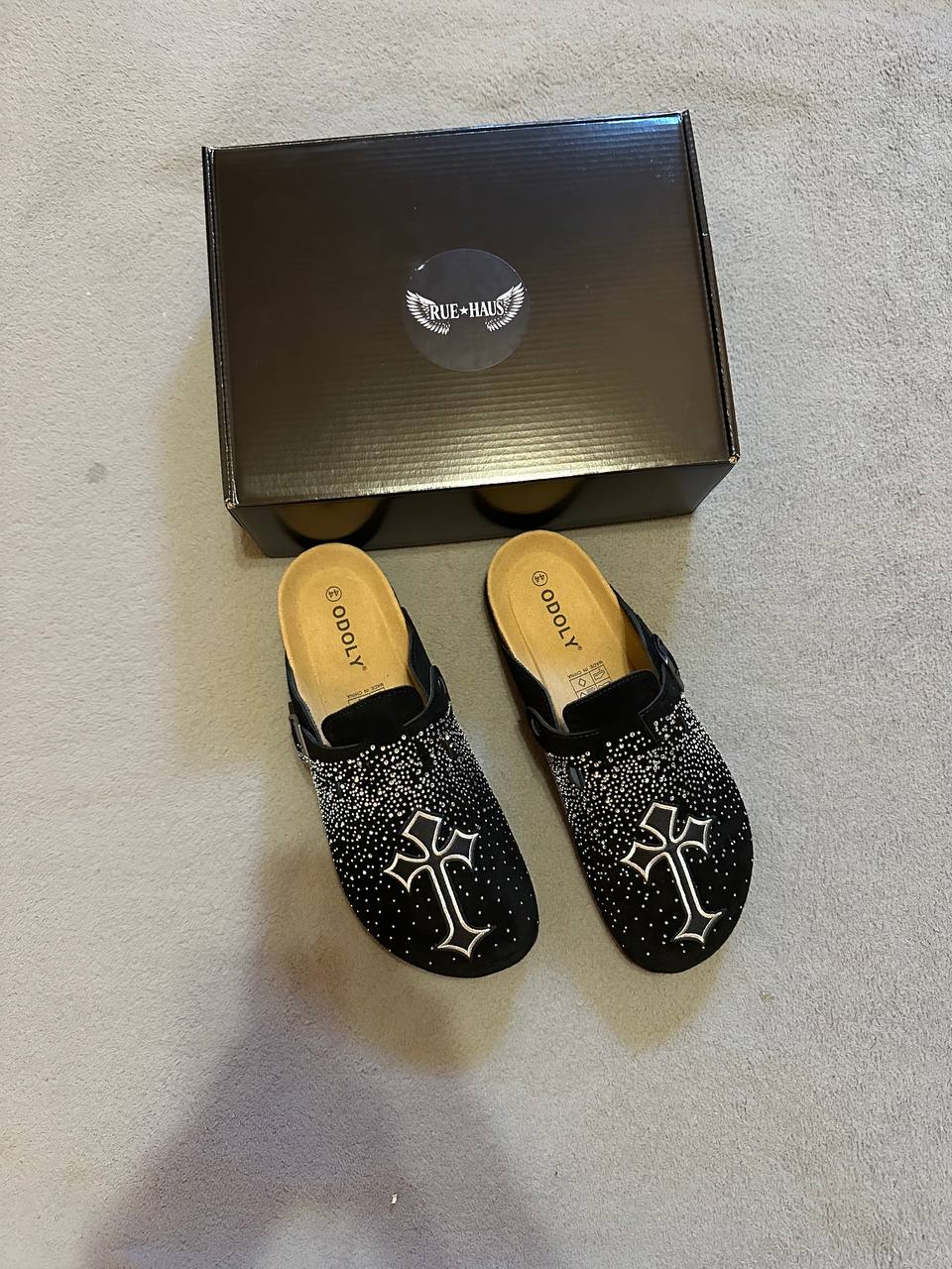 Custom Rhinestone Cross Clogs