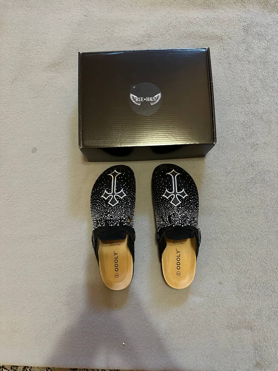 Custom Rhinestone Cross Clogs