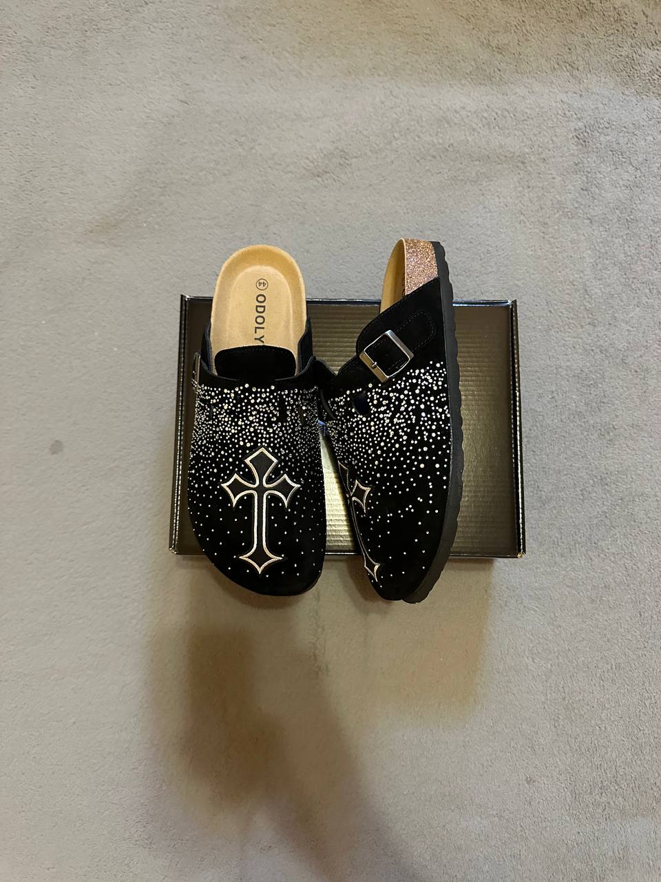Custom Rhinestone Cross Clogs