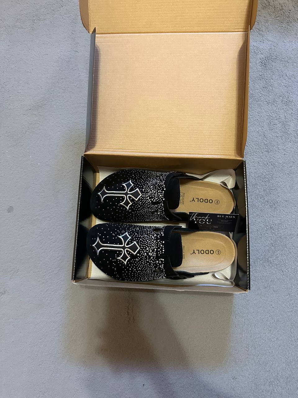 Custom Rhinestone Cross Clogs